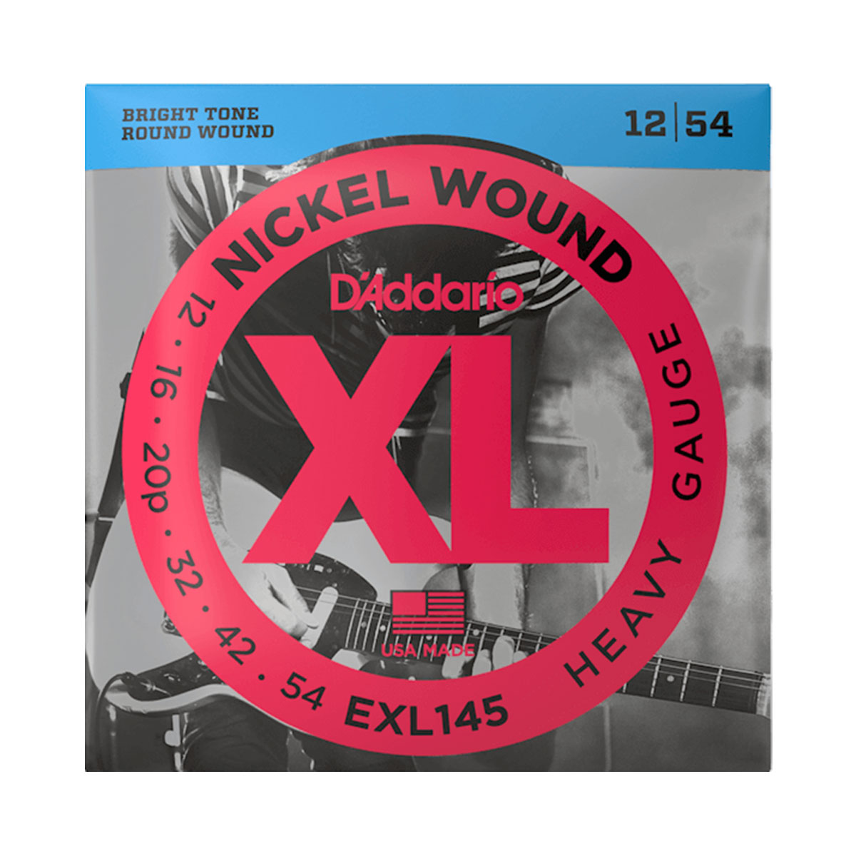 exl145.jpg D'addario EXL145 12-54 Heavy Plain 3rd Electric Guitar Strings - Image 1