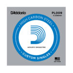 D'addario PL009 Single 009 Plain Steel for Acoustic or Electric Guitar