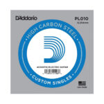 D'Addario PL010 Single 010 Plain Steel String for Acoustic or Electric Guitars