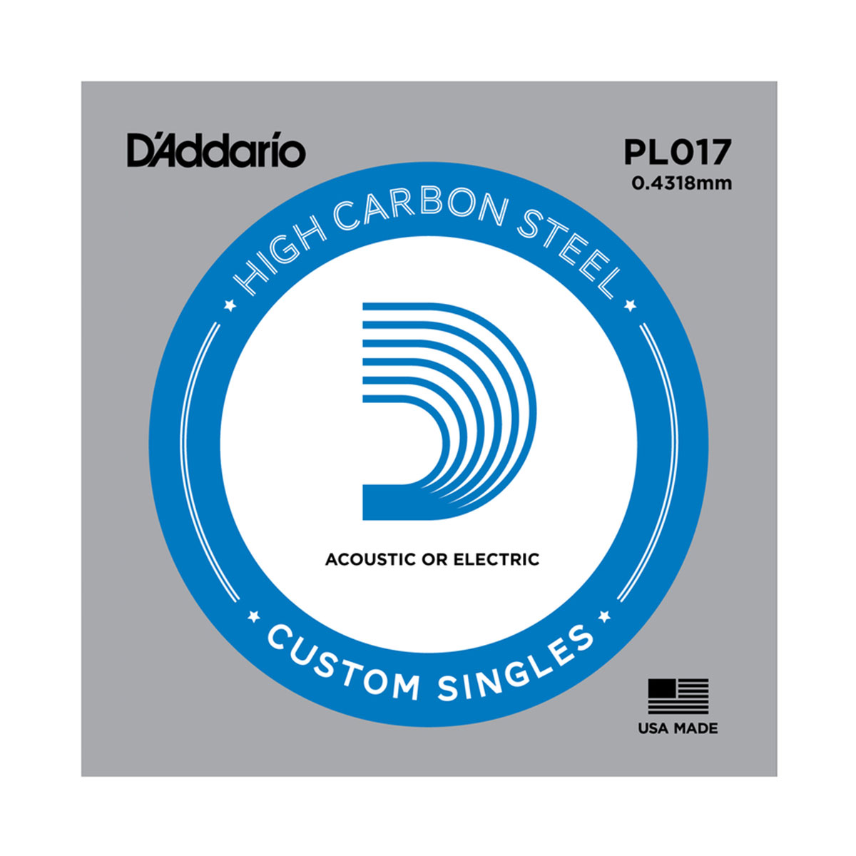pl017-1.jpg D'addario PL017 Single 017 Plain Steel String for Acoustic or Electric Guitars - Image 1