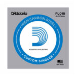 D'addario PL018 Single 018 Plain Steel String for Acoustic or Electric Guitars