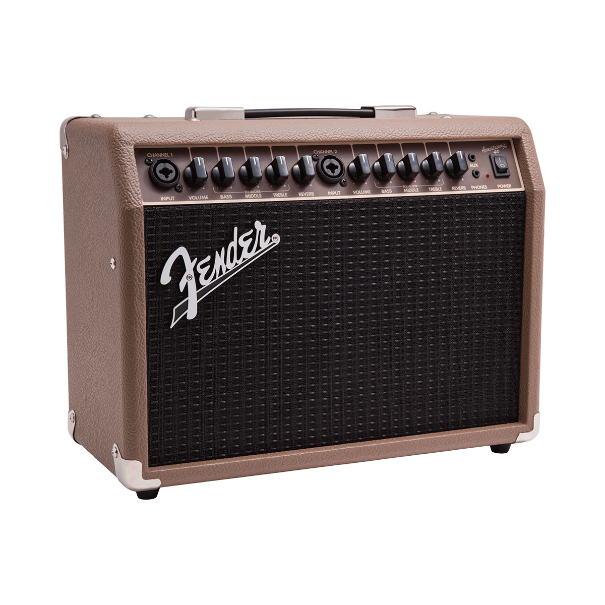 231-4206-000-side Fender Acoustasonic 40 40-Watt 2x6.5-Inch Acoustic Guitar Amplifier - Brown and Wheat - Image 1