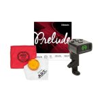 D'addario BO-TIN16 Prelude J810 4/4M Violin Strings + D'addario PW-CT-14 Micro Violin Tuner + D'addario KACR6 Kaplan Artcraft Rosin